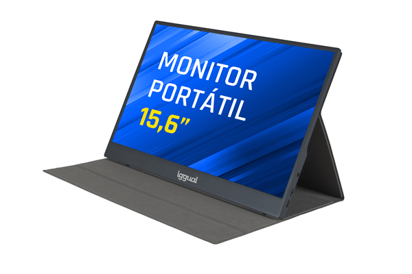 MONITOR PORTATIL IGGUAL 15,6" IPS FHD USB-C funda 15.6" IPS 1920 x 1080 HDMI Altavoces