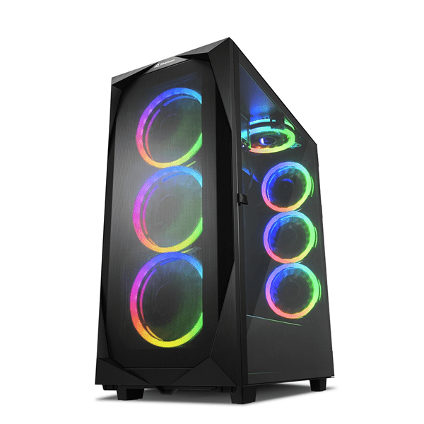 caja sharkoon  rev300rgb negro