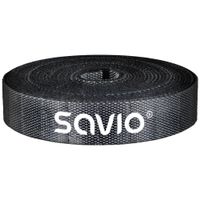 Miniatura 3 de Savio OC 06 organizador de cables Universal Soporte para cables Negro