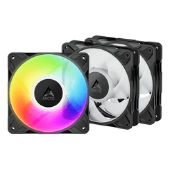 VENTILADOR 12CM ARCTIC P12 PRO PWM NEGRO A-RGB PACK 3 VENTILADORES