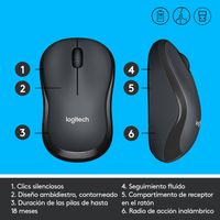 Miniatura 10 de RATON LOGITECH INALAMBRICO M220 SILENT NEGRO