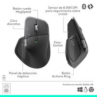 Miniatura 28 de Logitech 910-007562 MX Master 4 Ratón Láser Inalámbrico Diestro Grafito 8000 DPI