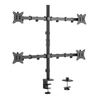 Miniatura 1 de SOPORTE PANTALLA PARA MESA 17"-32" DOBLE BRAZO ARTICULADO SOPORTA 4 MONITORES VESA STANDARD HASTA 9KG