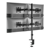 Miniatura 4 de SOPORTE PANTALLA PARA MESA 17"-32" DOBLE BRAZO ARTICULADO SOPORTA 4 MONITORES VESA STANDARD HASTA 9KG