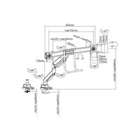 Miniatura 8 de SOPORTE DE MESA EQUIP 650161 PARA 2 PANTALLAS DE 17"-32" Max. 9Kg POR PANTALLA Max.VESA 100x100 RESO
