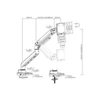 Miniatura 7 de SOPORTE DE MESA EQUIP 650181 PARA 1 PANTALLA DE 17"-49" BLANCO Max. 20Kg POR PANTALLA