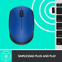 Miniatura 10 de RATON LOGITECH INALAMBRICO M171 AZUL/NEGRO