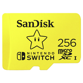 SANDISK-AND-NINTENDO-COBRANDED-MICROSDXC-SQXAO-256GB-V30-U3-C10-A1-UHS-1-100MB-S-R-90MB-S-W-4X6-LIFETIME-LIMITED