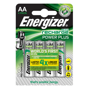 PILA RECARGABLE ENERGIZER POWER PLUS HR6 2000MaH AA PACK 4