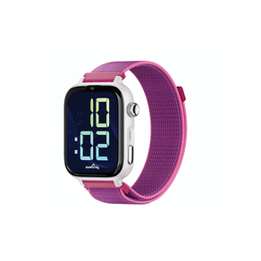 SaveFamily-SaveWatch-Plus-2-Reloj-Inteligente-para-ni--os-4G-Esfera-Blanca-correa-Tela-Frambuesa