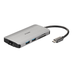 8-IN-1 USB-C HUB WITH HDMI ETHERNET/CARD READER/PDELIVE RY