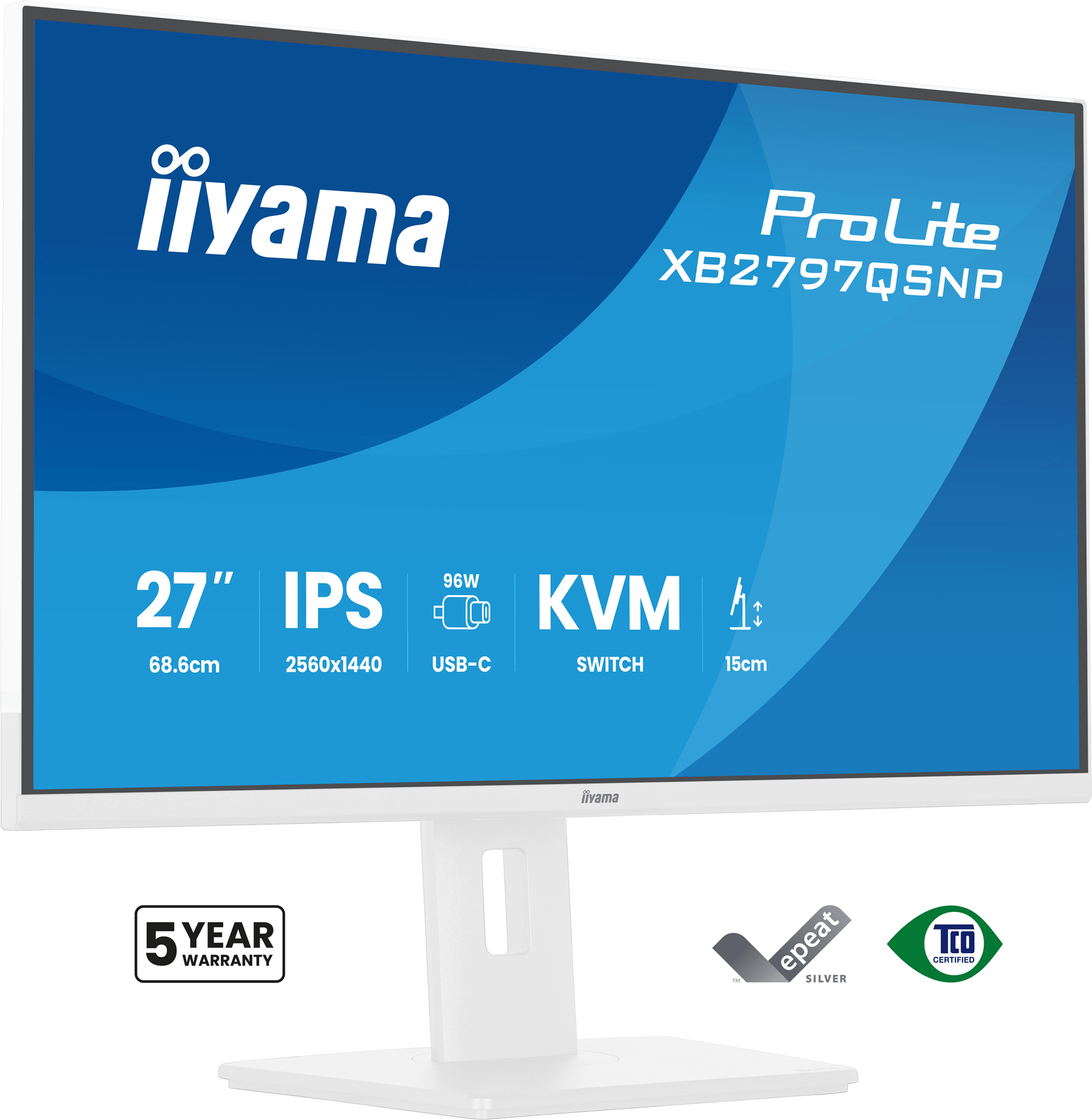MONITOR IIYAMA XB2797QSNP-W1 27" IPS LCD ProLite 27" IPS 2560 x 1440 HDMI Altavoces