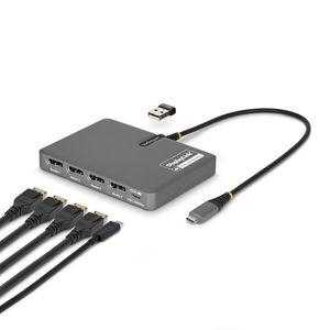Adaptador-USB-C-a-4x-DisplayPort---4K-60Hz---PD-140W