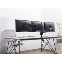 Miniatura 7 de SOPORTE PANTALLA PARA MESA TRES BRAZOS 3 PANTALLAS  17" - 27" ALUMINIO MUELLE DE GAS INCLINABLE Y GIRATORIO MAX, VESA 100X100