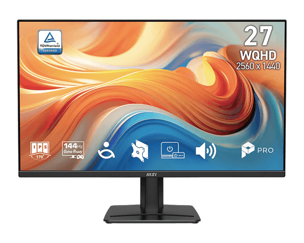 MSI MONITOR PRO MP275Q E14. 27″ IPS FLAT. 2560×1440 . 144HZ. NEGRO