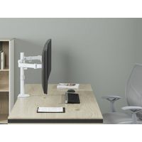 Miniatura 8 de SOPORTE DE MESA EQUIP 650167 PARA 2 PANTALLAS 17"-32" BRAZO INCLINABLE Y GIRATORIO 360 COLOR BLANCO