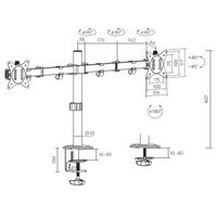 Miniatura 10 de SOPORTE DE MESA EQUIP 650167 PARA 2 PANTALLAS 17"-32" BRAZO INCLINABLE Y GIRATORIO 360 COLOR BLANCO