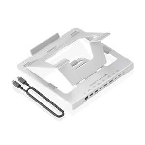AISENS---SOPORTE-DE-SOBREMESA-AJUSTABLE-PARA-PORTATIL---TABLET-CON-USB-C-DOCKING-7-EN-1-GRIS