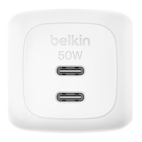 CARGADOR-USB-GAN-BELKIN-WCH019kqWH-50W-2xUSB-C-PD-PPS-DISE--O-COMPACTO-COLOR-BLANCO