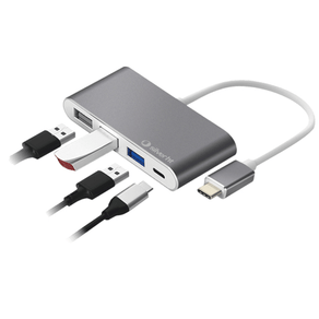 HUB-USB-C-SILVERHT-4-EN-1
