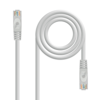 Miniatura 1 de NANOCABLE Cable Red Latiguillo RJ45 LSZH CAT.6A UTP AWG24, Gris, 30 cm, 0,3 m, Cat6a, U/UTP (UTP), RJ-45, RJ-45, Gris