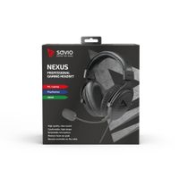 Miniatura 12 de Savio NEXUS Auriculares Al  mbrico Casco Juego Negro