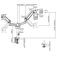 Miniatura 9 de 17 -32  Dual Monitor Desk Mount Bracket