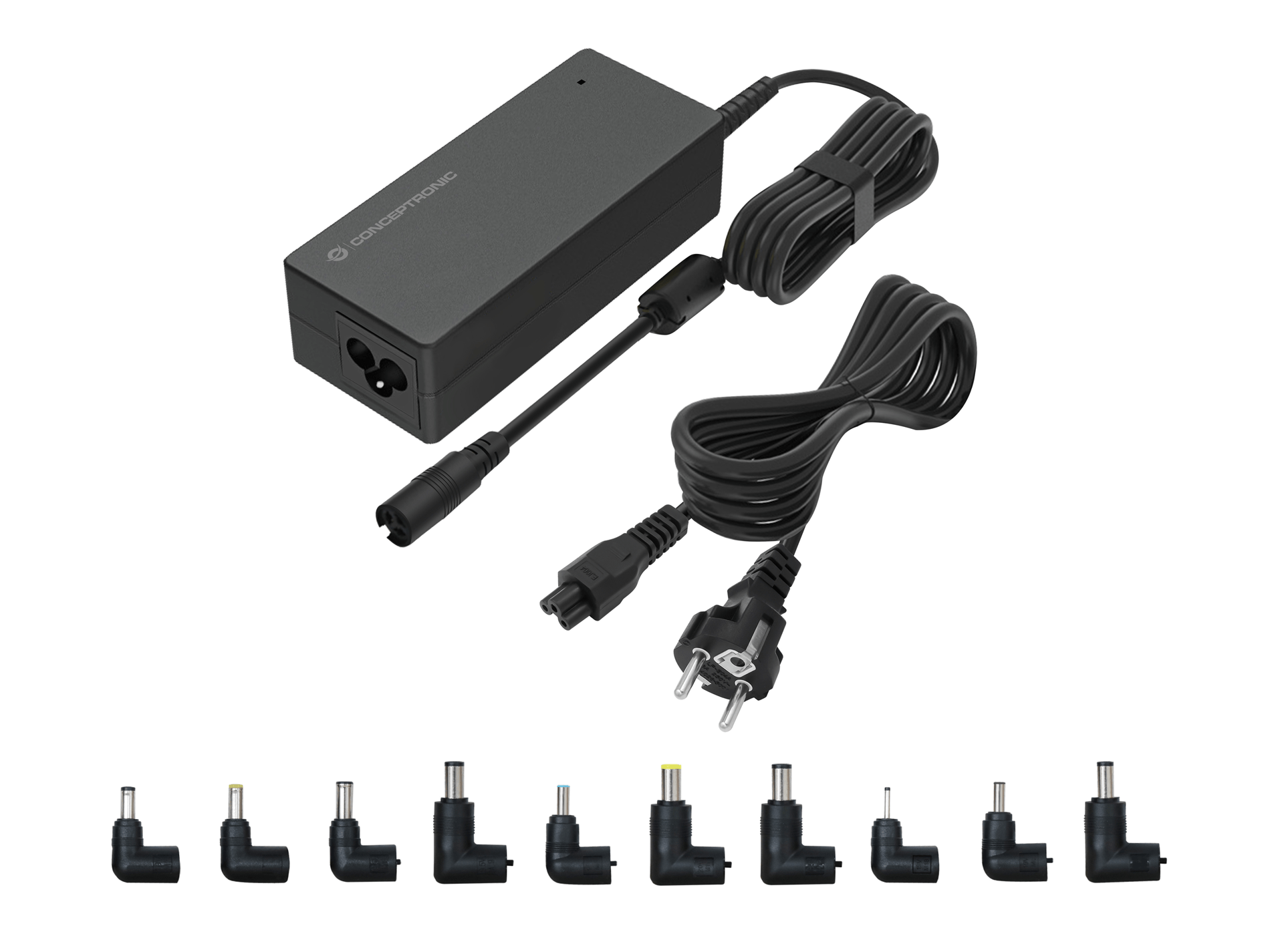CARGADOR UNIVERSAL DE PORTATIL CONCEPTRONIC OZUL08B10 90W AUTOMATICO 15V A 20V 10TIPS 6.0A