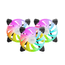 KIT 3xVENTILADOR INTERNO ARGB MARS GAMING MF-3A KIT BLACK 12x12cm ARGB RAINBOW