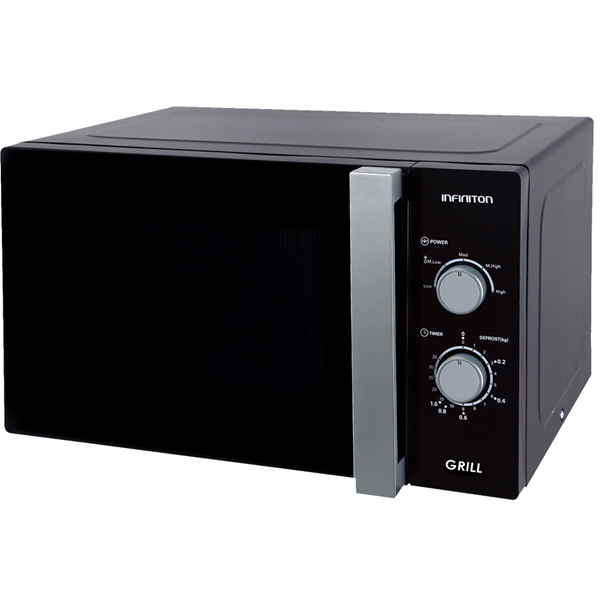 horno microondas con grill infiniton mw-b25ls 25 litros negro