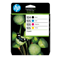 HP OfficeJet Pro 6200, Pack 4 cartuchos  934 K y 935 CMY