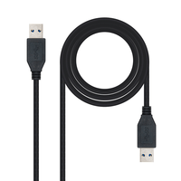 Miniatura 1 de Nanocable Cable USB 3.0, tipo A/M-A/M, Negro, 1m