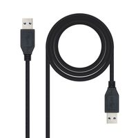 Miniatura 2 de Nanocable Cable USB 3.0, tipo A/M-A/M, Negro, 1m