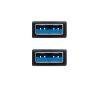 Miniatura 4 de Nanocable Cable USB 3.0, tipo A/M-A/M, Negro, 1m