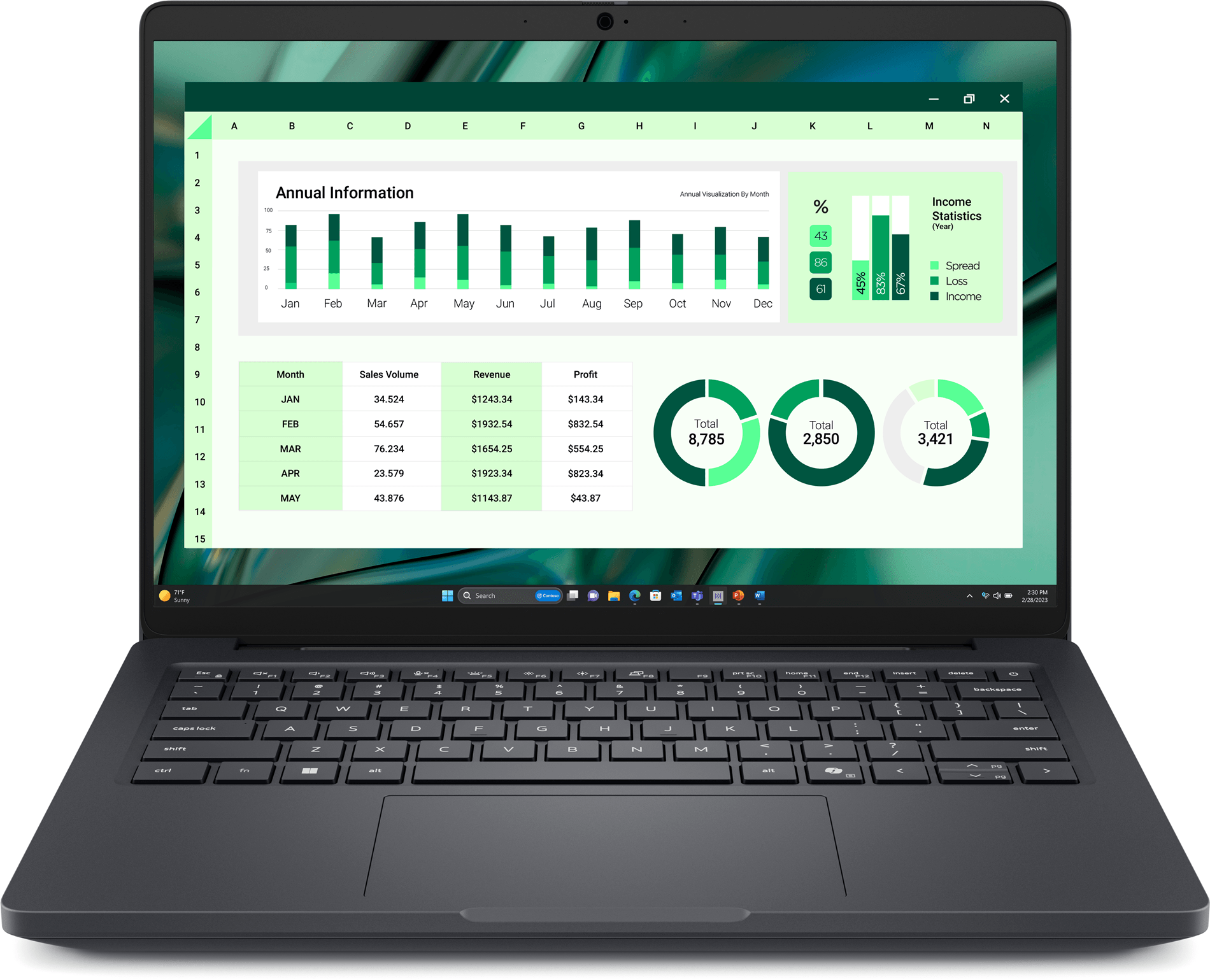 PORTATIL DELL PRO MAX 14 MC14250 CORE U7-265H 16GB 512GB SSD 14" FHD W11P