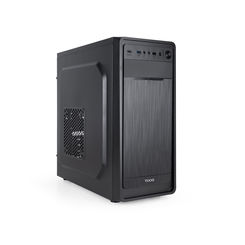 TOOQ  Caja Semitorre ATX “PRISMA ULTRA” Negra  Negro Incluye Fuente