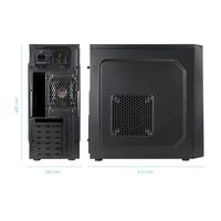 Miniatura 3 de TOOQ  Caja Semitorre ATX “PRISMA ULTRA” Negra  Negro Incluye Fuente