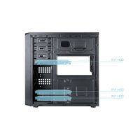 Miniatura 5 de TOOQ  Caja Semitorre ATX “PRISMA ULTRA” Negra  Negro Incluye Fuente