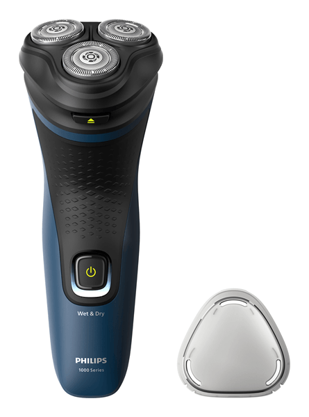 AFEITADORA PHILIPS S1151/00 3 CABEZALES FLEXIBLES USO EN HUMEDO Y SECO INALAMBRICA RECARGABLE AZUL