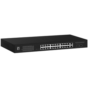 SWITCH-LEVEL-ONE-GEP-2841-POE-WEBSMART-24P-10-100-1000-POE-375W---2-UPLINK-SFP---2-UPLINK-RJ45