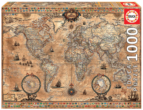 PUZZLE 1000 PIEZAS MAPAMUNDI EDUCA 15159