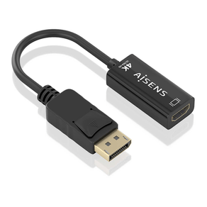AISENS-Conversor-DisplayPort-a-HDMI-4K-60Hz--DP-M-HDMI-M--Negro--15cm