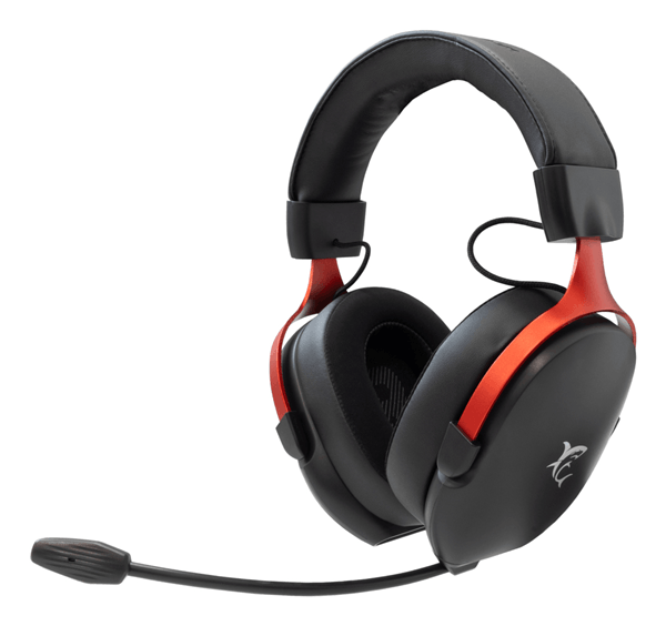 White Shark FOX Auriculares Al mbrico Diadema Juego Negro Rojo