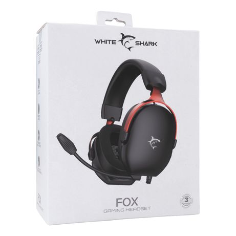 White Shark FOX Auriculares Al mbrico Diadema Juego Negro Rojo - Imagen 9 de 9 White Shark FOX Auriculares Al mbrico Diadema Juego Negro Rojo - Imagen 9 de 9