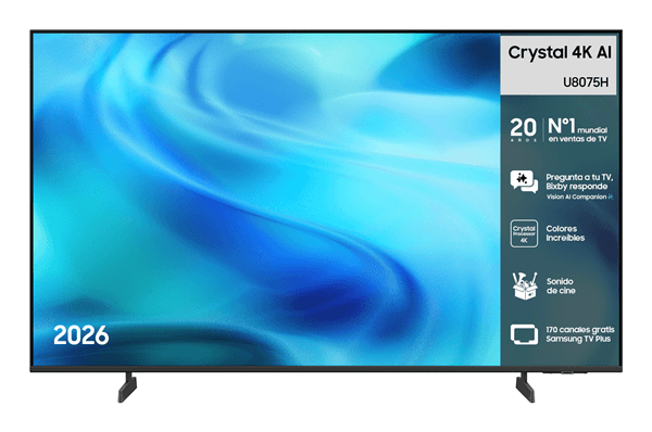 SAMSUNG 43″ TV 43″ Crystal 4K AI U8075H 4K Samsung Vision AI Smart TV (2026) LED 4K Ultra HD