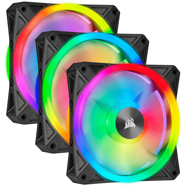 ventilador caja corsair ql series ql120 rgb 120mm triple pack con lighting node core co-9050098-ww