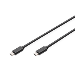USB Type-C connection cable  type C to C M/M  1 8 m  3 A  480 MB  Versi n 2.0  negro