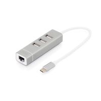 Miniatura 2 de DIGITUS 3P USB 2.0 HUB + FAST ETHERNET LAN ADAPTOR TYPE  C