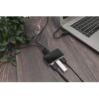 Miniatura 7 de USB 2.0  4-PORT HUB  4X USB A/F  1X USB BMINI/F INCL. USB A/M TO      MINI5P CABLE  BLACK