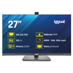 IGGUAL Monitor 27" IPS FHD 120Hz VGA HDMI webcam   27" LED IPS Full HD HDMI VGA Altavoces